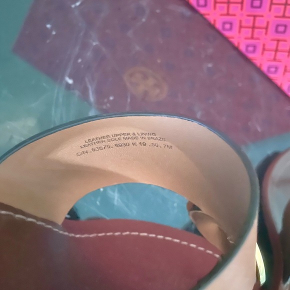 TORY BURCH Patos Disk 45 mm Leather Sandal - Picture 9 of 12